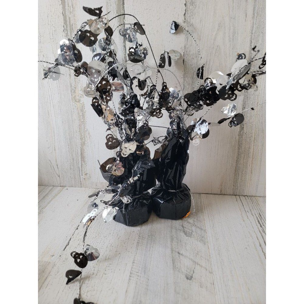 Halloween skeleton black silver party balloon weights